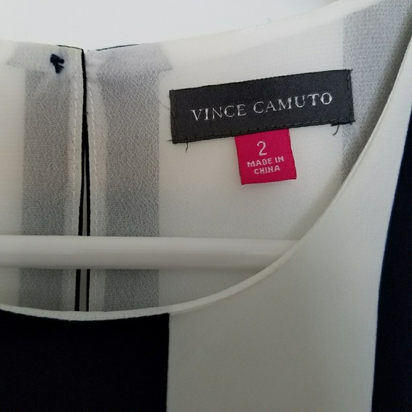 Vince Camuto | Nautical Navy Blue Striped Dress - Picture 6 of 7